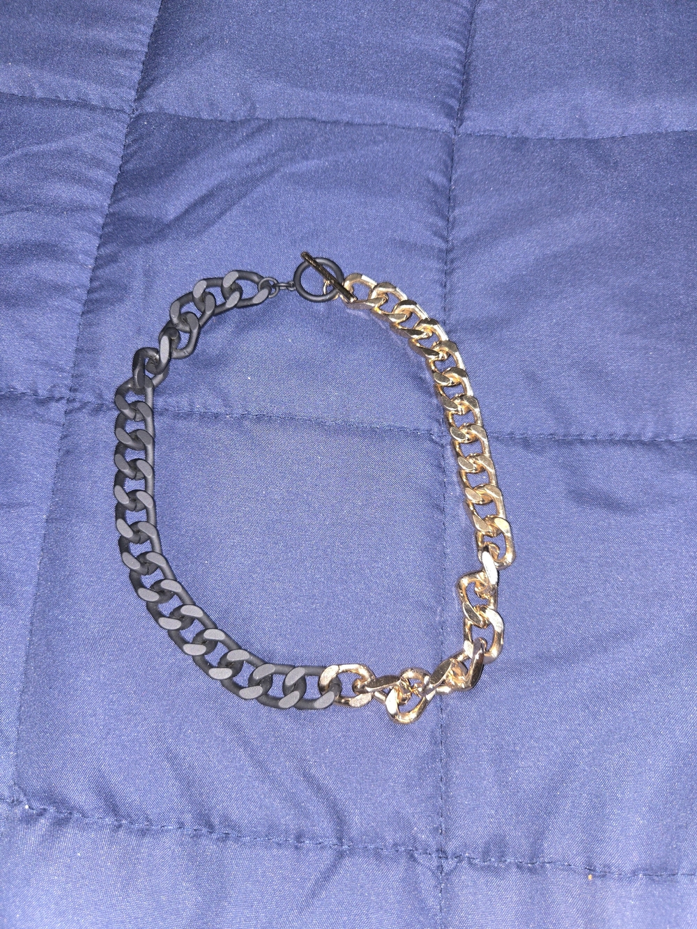 Lovisa Two-Tone Black and Gold Chain Necklace - Picture 1 of 3